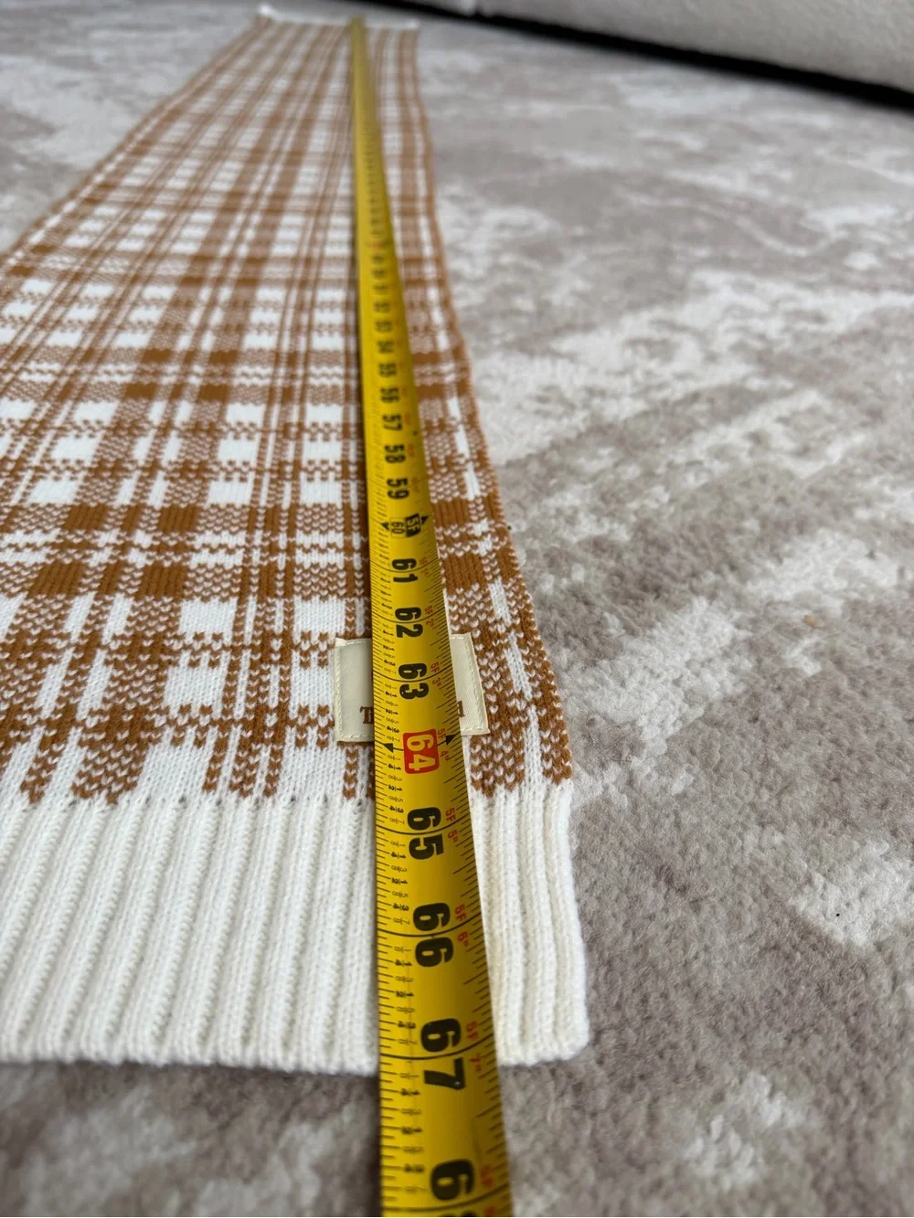 Timberland Plaid Knit Winter Scarf Unisex OS